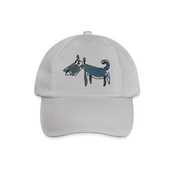 Dog drawing - Baseball Cap - grey - Front