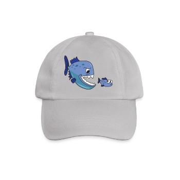 piranha - Baseball Cap - grey - Front