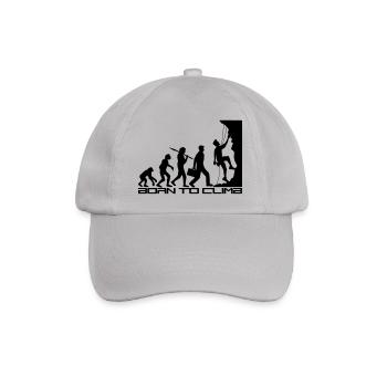 born to climb evolution evolution born steep - Baseball Cap - grey - Front