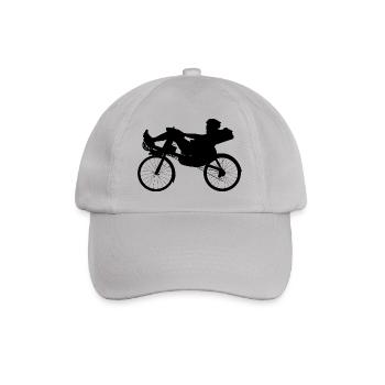 Liegerad Liegefahrrad Fahrrad Radsport Zweirad - Baseballkappe - Grau - Vorne