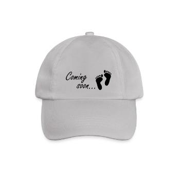 pregnant baby child born birth gift idea - Baseball Cap - grey - Front