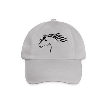 Horse Design - Baseball Cap - grey - Front