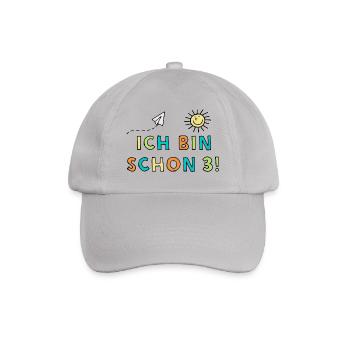 Ich bin schon 3! - Baseballkappe - Grau - Vorne