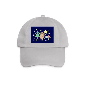 Pferd Pony Weihnachten blau - Baseballkappe - Grau - Vorne