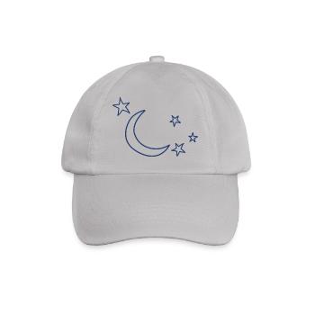 Sterne Mond - Baseballkappe - Grau - Vorne