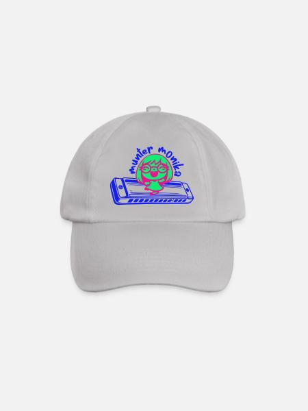 lively monika dancing on the harmonica - Baseball Cap - grey