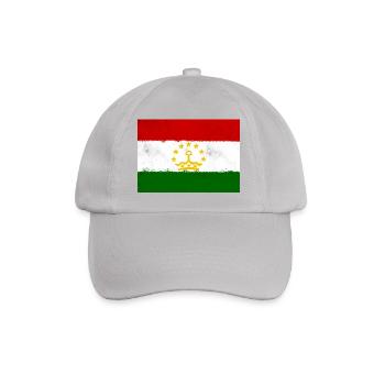 Flagge von Tadschikistan - Baseballkappe - Grau - Vorne
