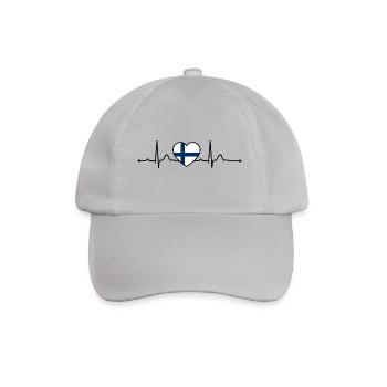 Finlande Heartline Heartbeat Scandinavie Vacances - Casquette classique - bruyère - Devant