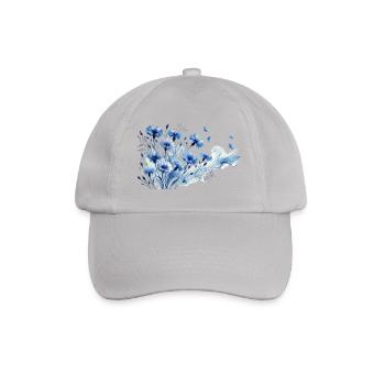 Kornblume in traumhaftem Design – die Eleganz der Natur - Baseballkappe - Grau - Vorne