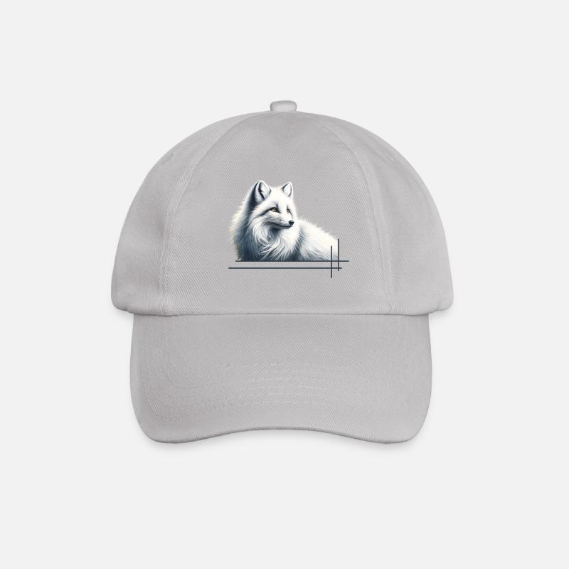 Fox in winter elegance - Baseball Cap - grey