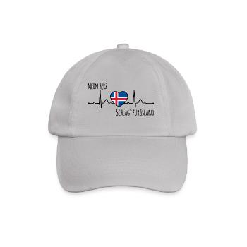 Mon cœur bat pour l’Islande la Scandinavie - Casquette classique - bruyère - Devant