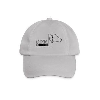 TEAM Sloughi Hunde Hund Windhunde Wilsigns - Baseballkappe - Grau - Vorne