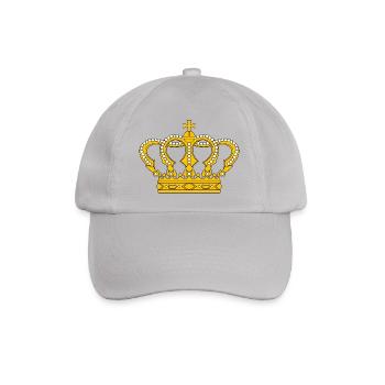 krone crown koenig king castle schloss tower burg1 - Baseballkappe - Grau - Vorne