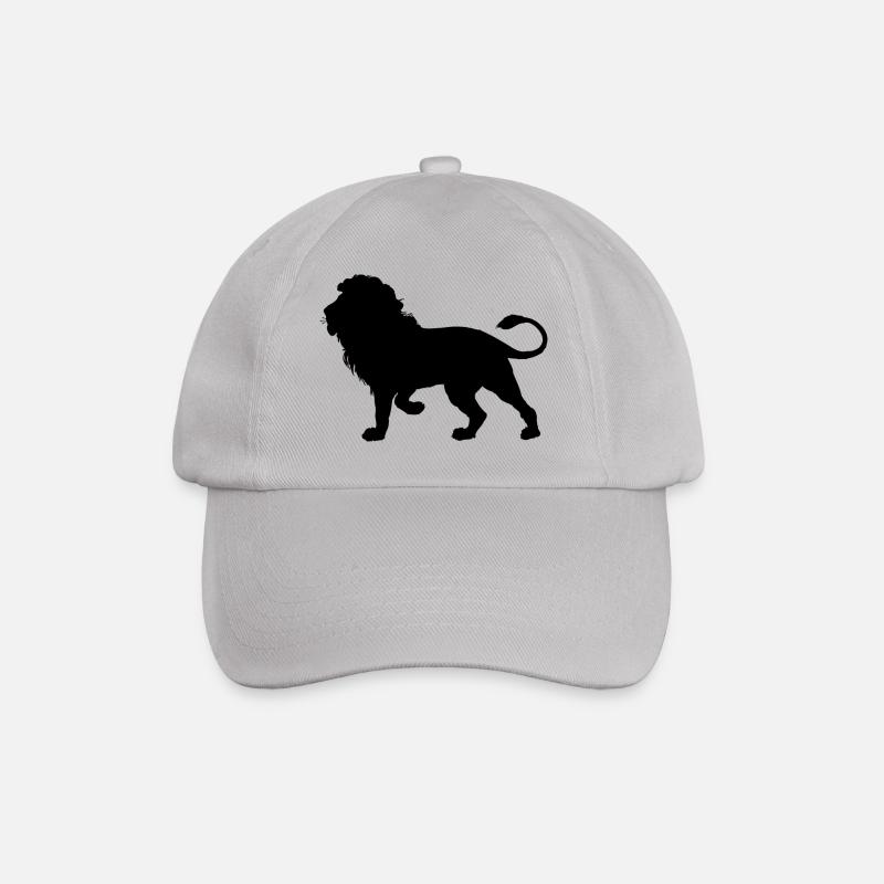 Löwe Silhouette - Baseballkappe - Grau
