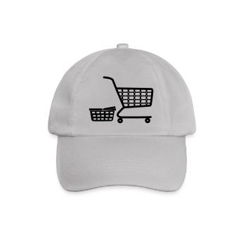 Shopping cart and basket - Baseball Cap - grey - Front