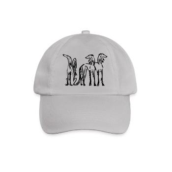 Saluki Trio - Baseball Cap - grey - Front