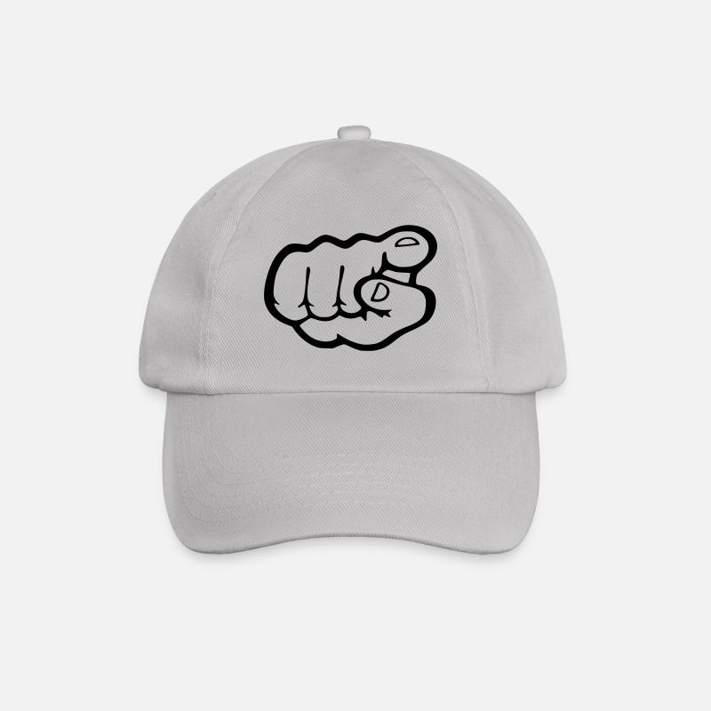 Finger Point - Baseball Cap - grey
