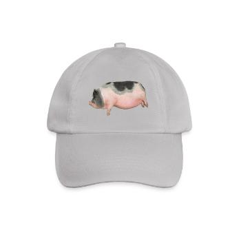 pig - Baseball Cap - grey - Front
