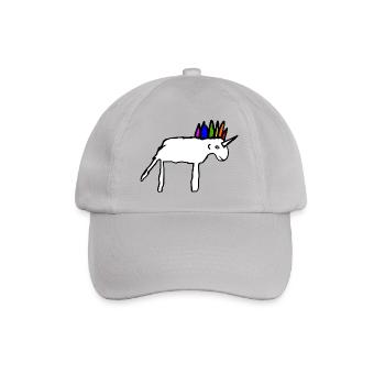 Beautiful scribbled unicorn - Baseball Cap - grey - Front