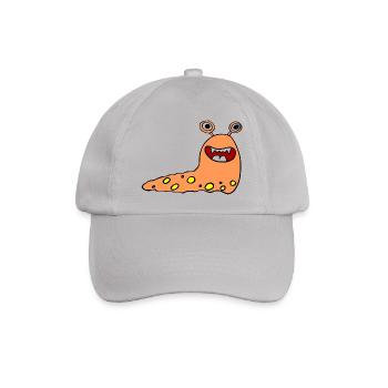 Schnecke Monster Orange Punkte - Baseballkappe - Grau - Vorne