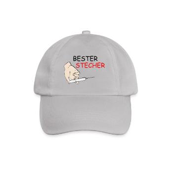 Neues T-Shirt Bester Stecher Geschenkidee - Baseballkappe - Grau - Vorne