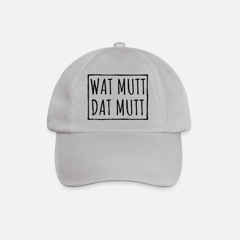 Wat Mutt Dat Mutt Spruch Geschenk - Baseballkappe - Grau