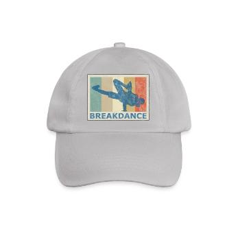 Retro Vintage Style Breakdance Breakdancing Hip Hop - Baseball Cap - grey - Front