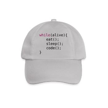 Lustiger Code Quellcode - Baseballkappe - Grau - Vorne