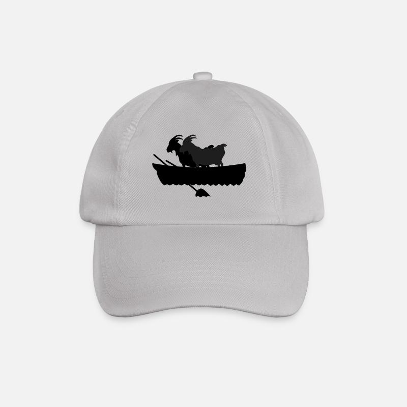 GOATS 2 goats in the boat - Baseball Cap - grey