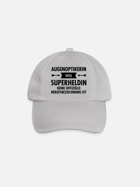 Augenoptikerin - Superheldin - Baseballkappe - Grau