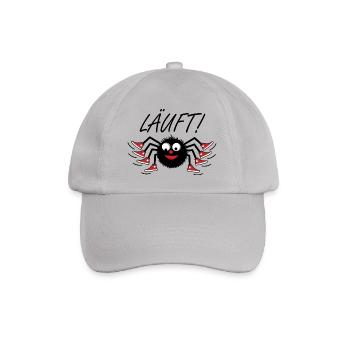 Spinne läuft - Baseballkappe - Grau - Vorne
