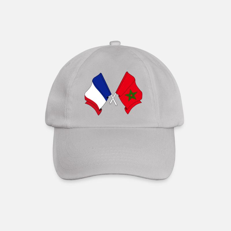 Drapeau de la France et drapeau du Maroc - Casquette classique - bruyère