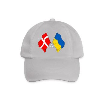 Flag Denmark, flag Ukraine - Baseball Cap - grey - Front