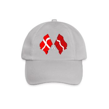 Flag Denmark, flag Latvia - Baseball Cap - grey - Front