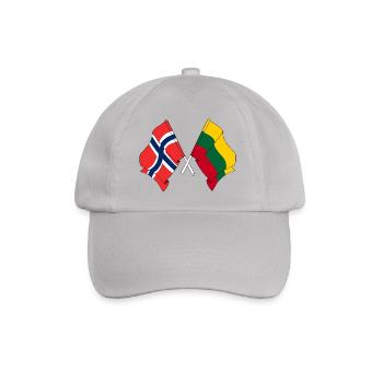 Flag Norway, flag Lithuania - Baseball Cap - grey - Front