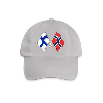 Drapeau de la Finlande, drapeau de la Norvège - Casquette classique - bruyère - Devant