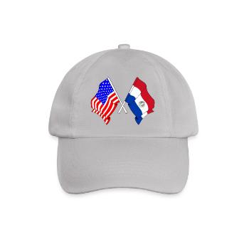Flag USA, flag Paraguay - Baseball Cap - grey - Front