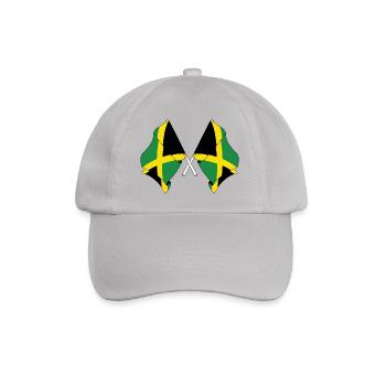 Zwei Flaggen Jamaika - Baseballkappe - Grau - Vorne