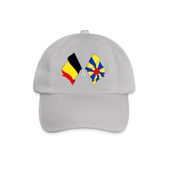 Flagge Belgien und Flagge Westflandern - Baseballkappe - Grau - Vorne