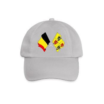 Flag Belgium and flag Hainaut - Baseball Cap - grey - Front