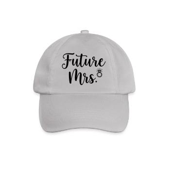Zukünftige Mrs. Ring Brautdesign - Baseballkappe - Grau - Vorne