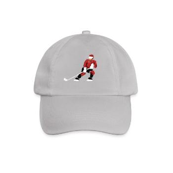 Roter Hockeyheld - Baseballkappe - Grau - Vorne