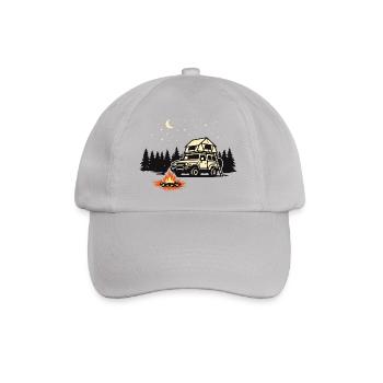 Dachzelt Camping Shirt für Outdoor Abenteurer - Baseballkappe - Grau - Vorne