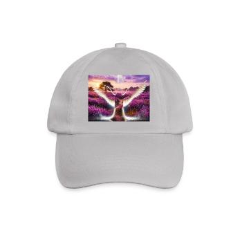 Wings in lavender valley - Baseball Cap - grey - Front