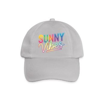 Sunny Vibes Neon Retro - Baseball Cap - grey - Front