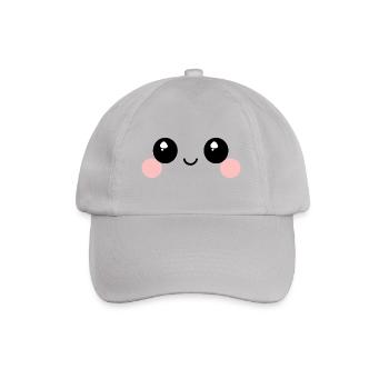 yeux kawaii, visage heureux manga, dessin japonais - Casquette classique - bruyère - Devant