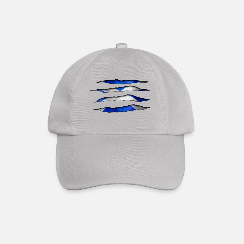 Schottland Aufgerissen 003 AllroundDesigns - Baseballkappe - Grau