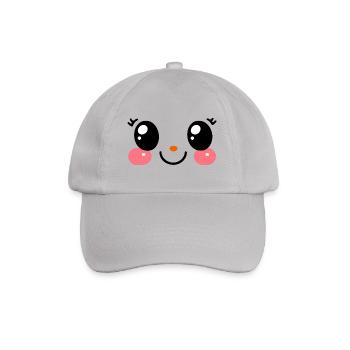visage mignon, yeux kawaii fan de manga, chibi - Casquette classique - bruyère - Devant