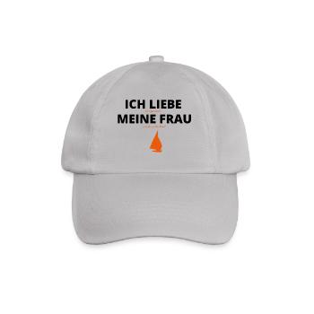 Liebe meine Frau segeln segler - Baseballkappe - Grau - Vorne