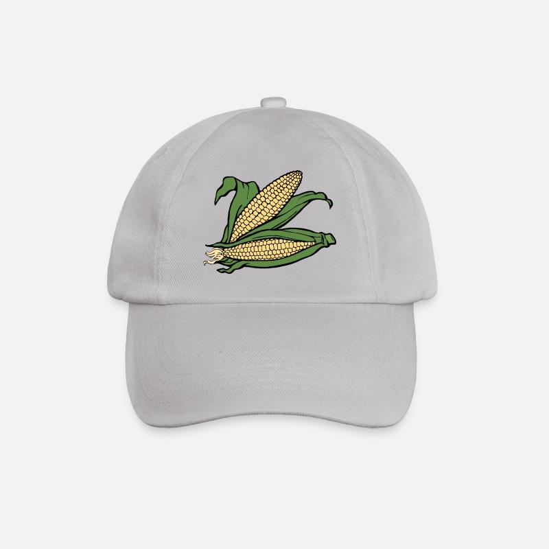 mais corn maize getreide veggie gemuese vegetables - Baseballkappe - Grau